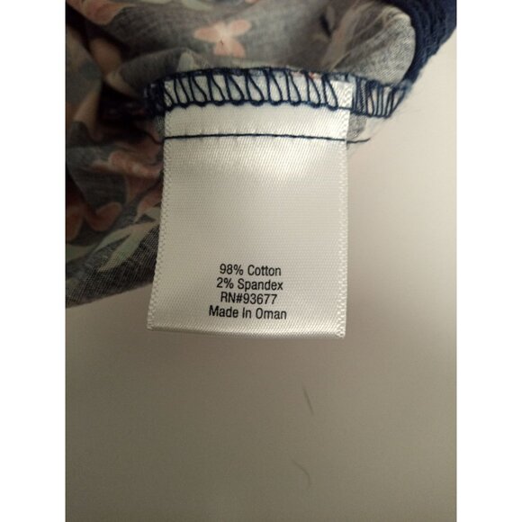 St. John's Bay Blue Red Floral Skort Size Medium - Picture 5 of 6